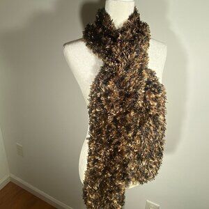 Ladies Cejon Multi/Brown Scarf Made In Taiwan